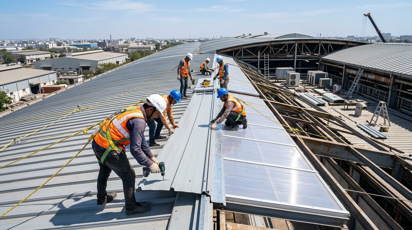 Roofing & Cladding Systems - Yatee Team at Work